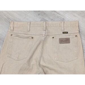 Wrangler Cowboy Cut 936 Jeans Mens 34x34 Beige Tan Straight Leg Denim Western